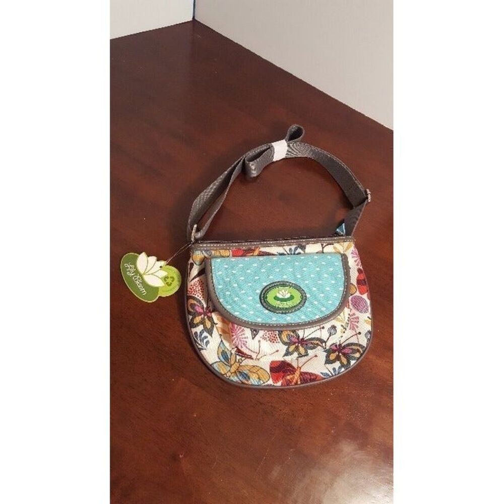 NEW Lily Bloom "Butterfly Paradise" Gigi Mini Crossbody Bag 5 Sections‎ Purse